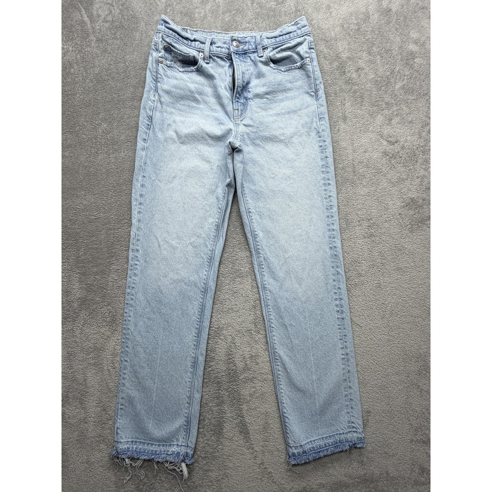 American Eagle Jeans‎ Womens 8 Blue Light Wash Straight High Rise